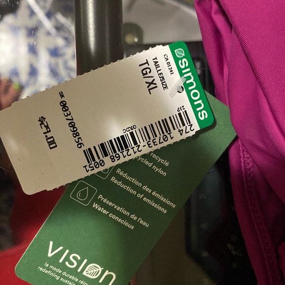 Simons Icône Crossover Draped Bandeau bikini top Large & XLarge - Picture 4 of 5